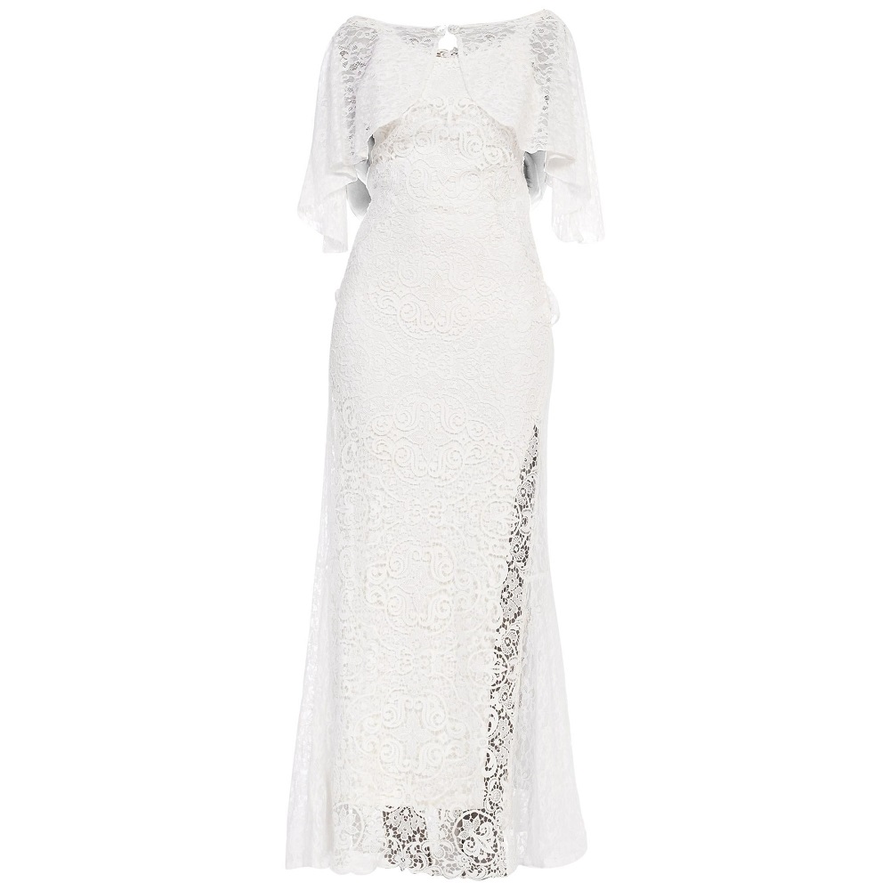 white lace gown