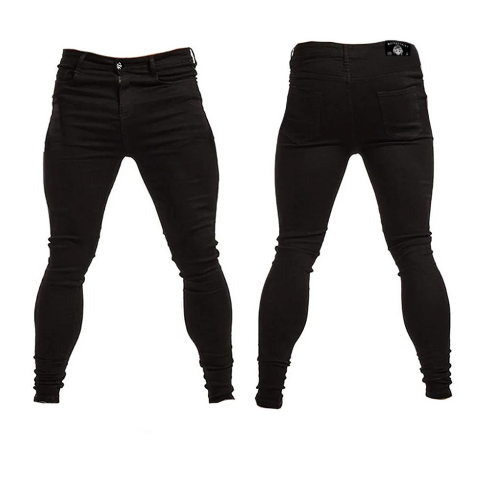 black designer jeans