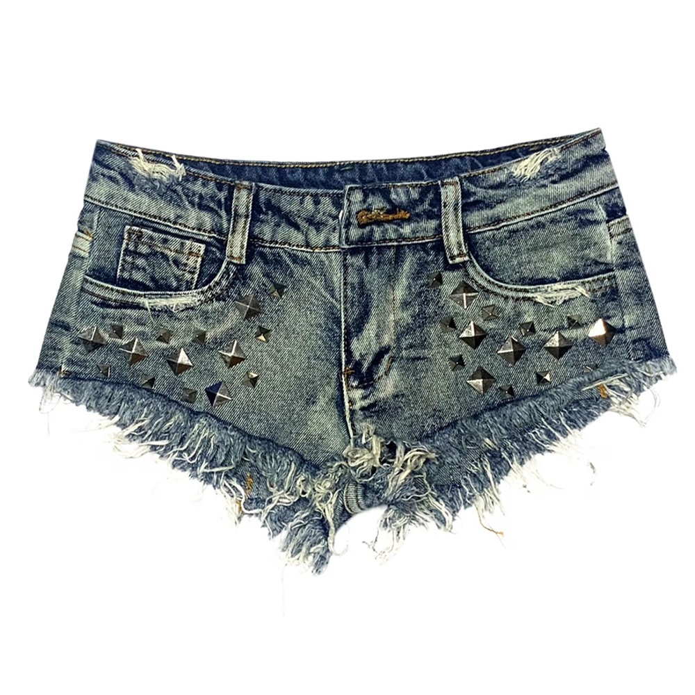 low rise jean shorts