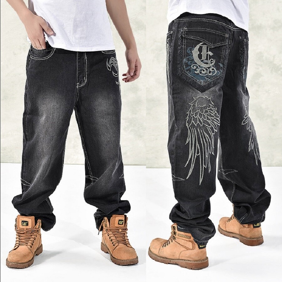 black designer jeans
