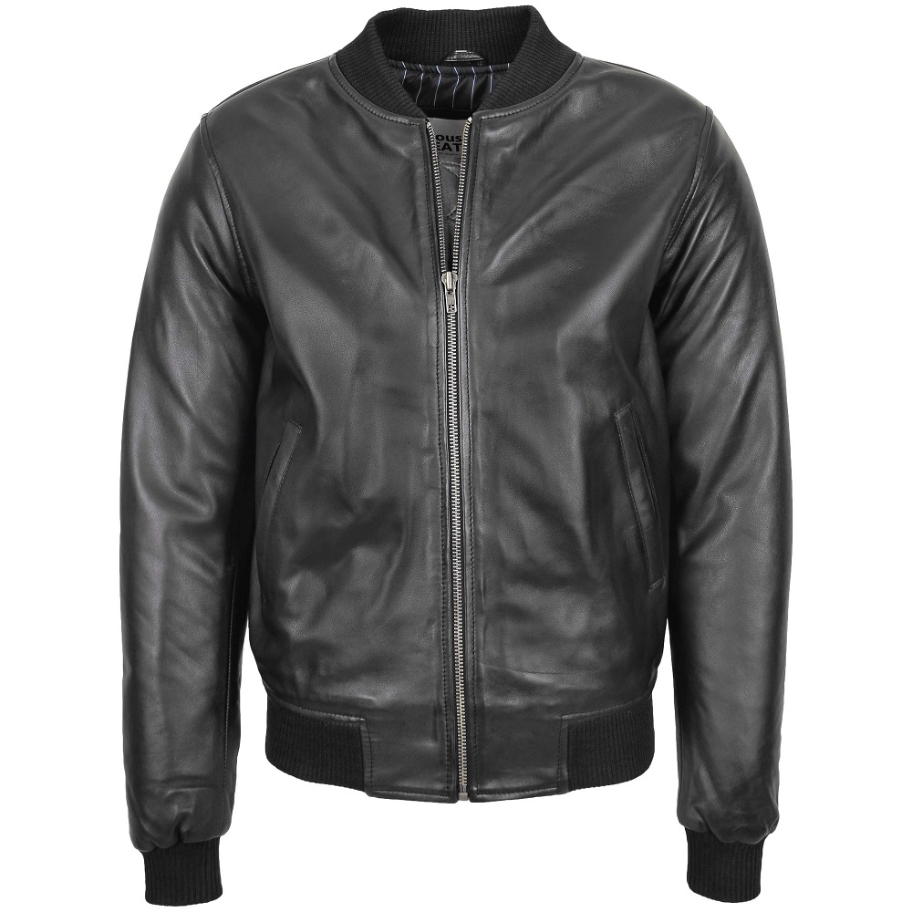 mens leather bomber jacket