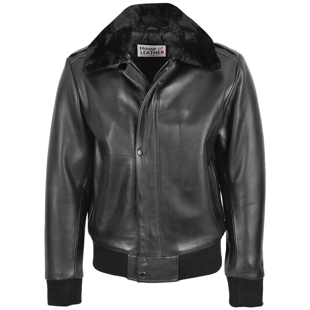 mens leather bomber jacket