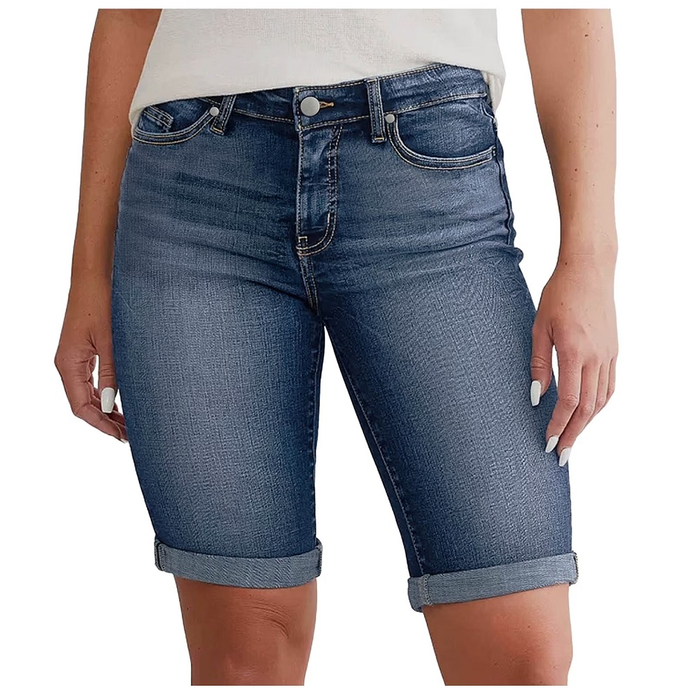 high waisted denim shorts
