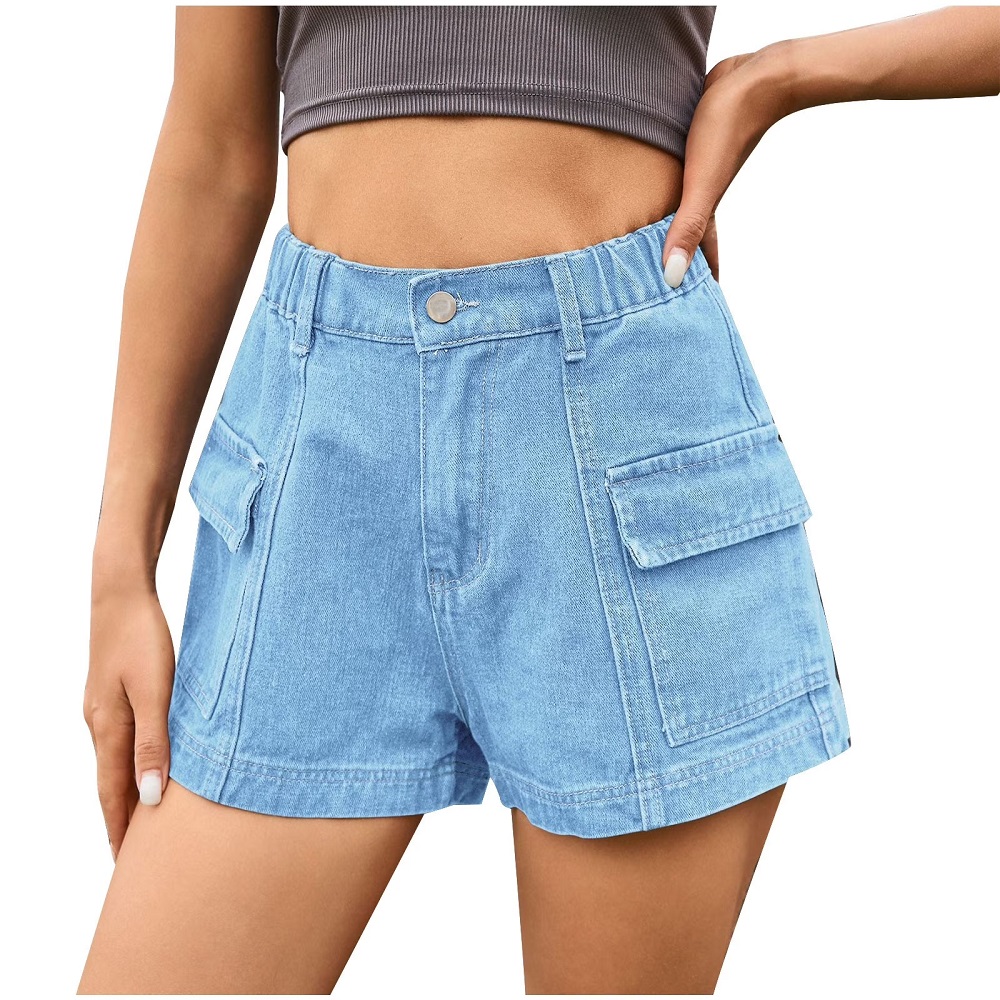 high waisted denim shorts