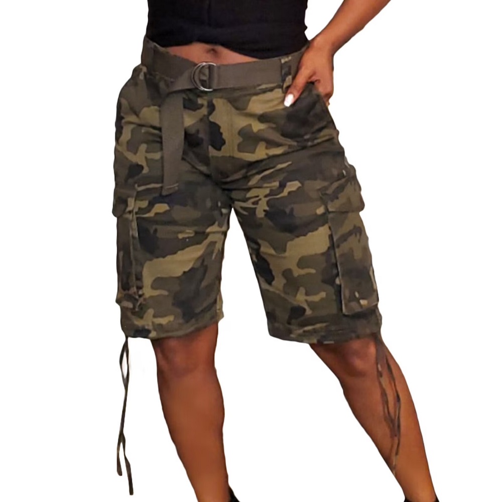 camo cargo shorts