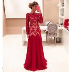 evening gown with sleeves