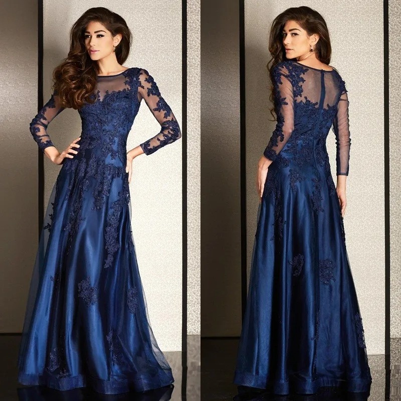 evening gown with sleeves