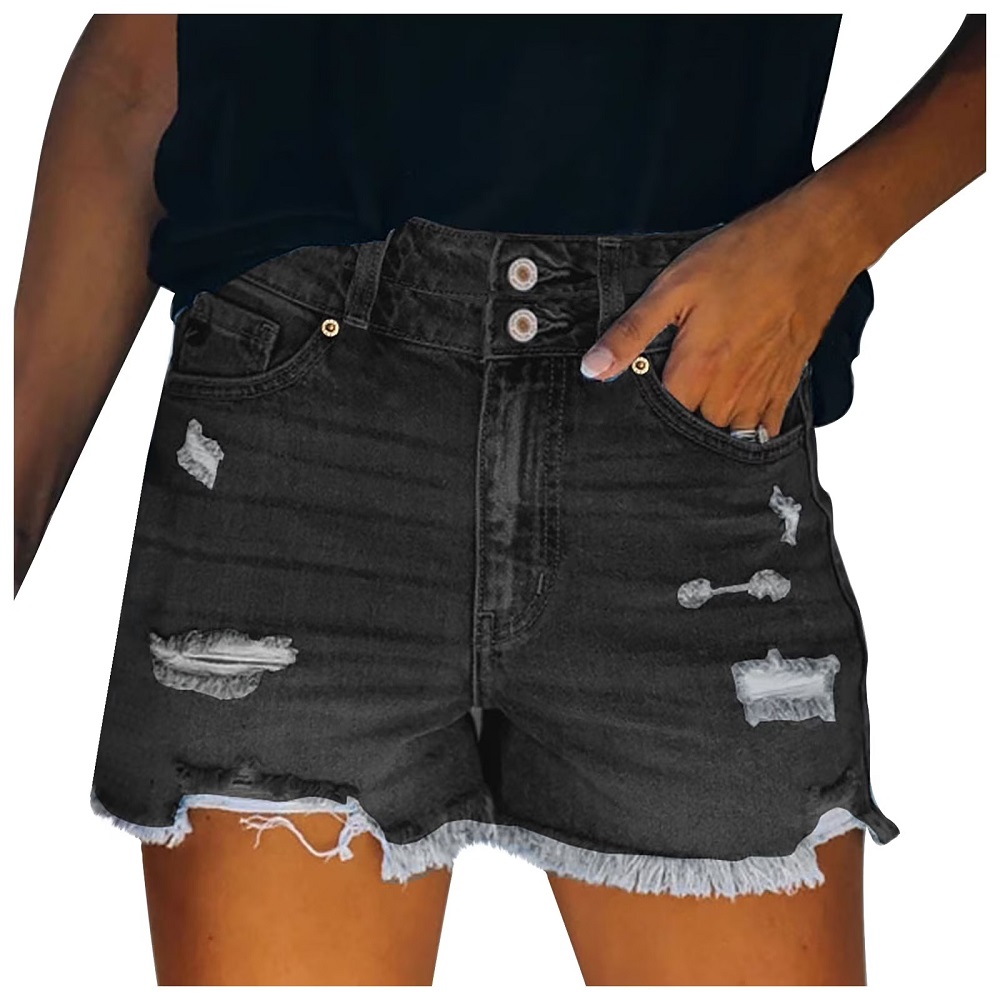 ripped jean shorts
