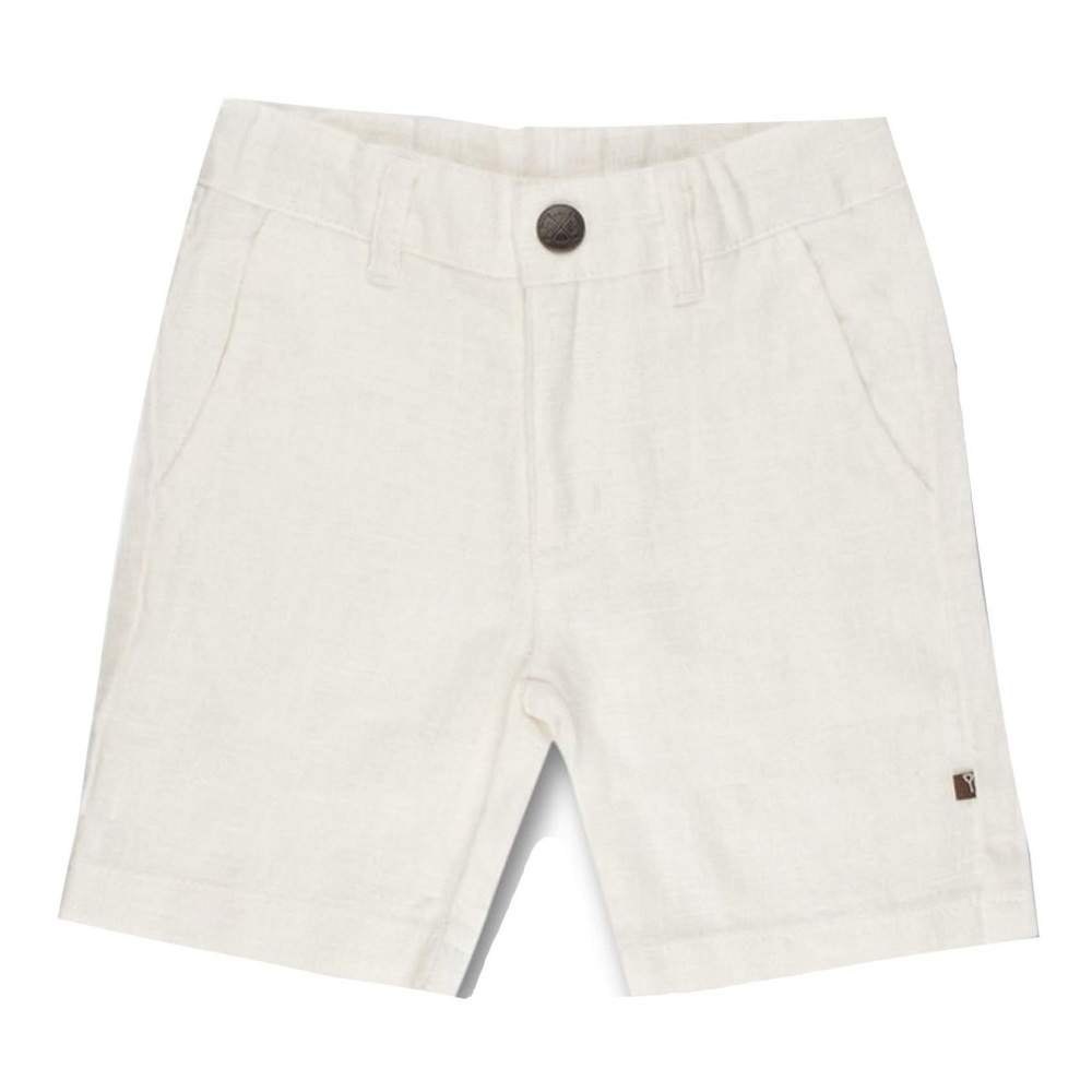 white linen shorts
