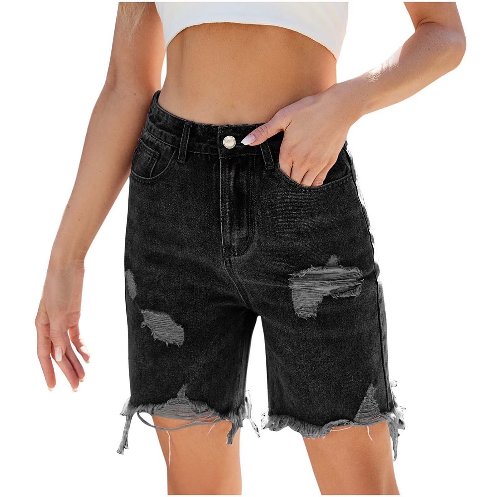 high waisted jean shorts