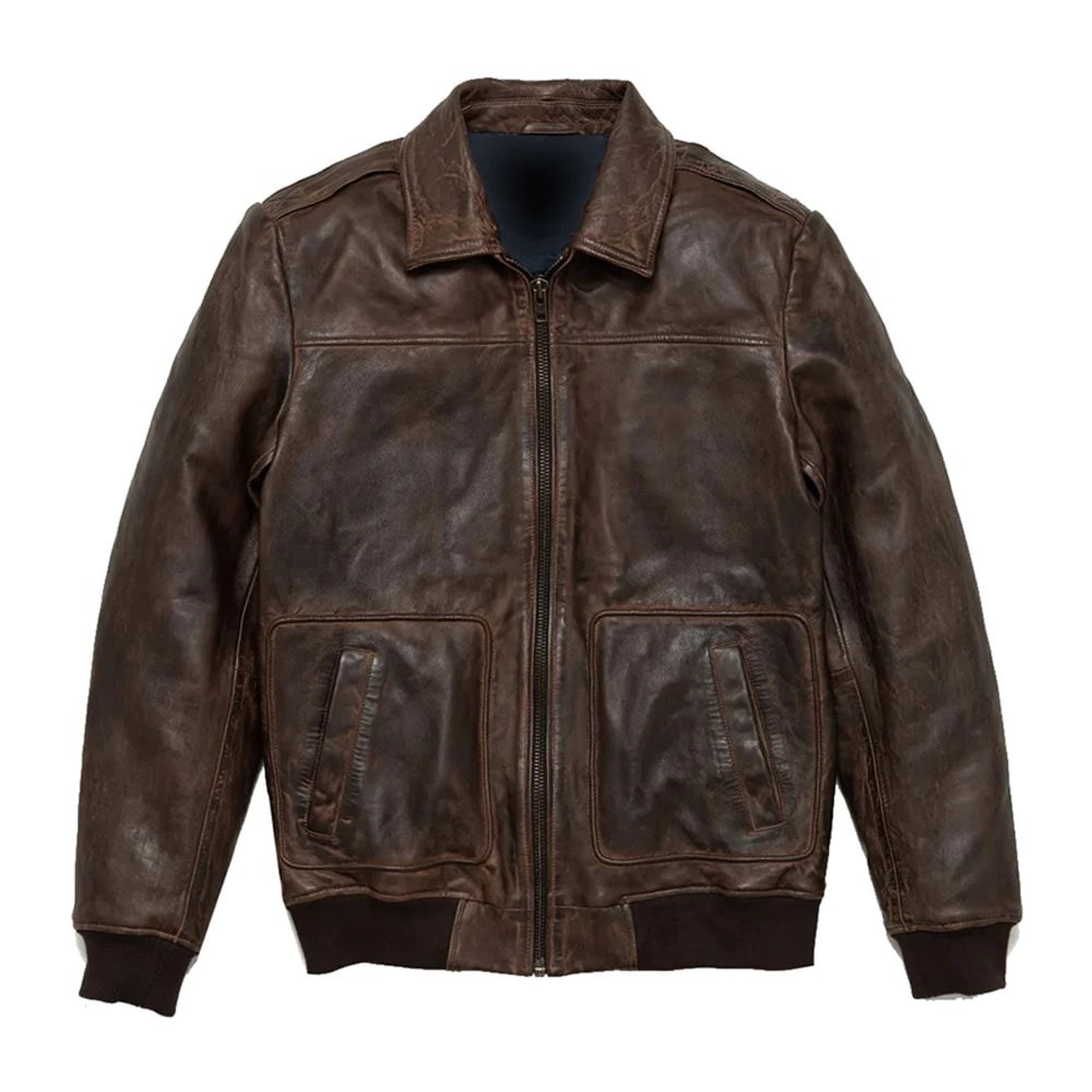 mens leather bomber jacket