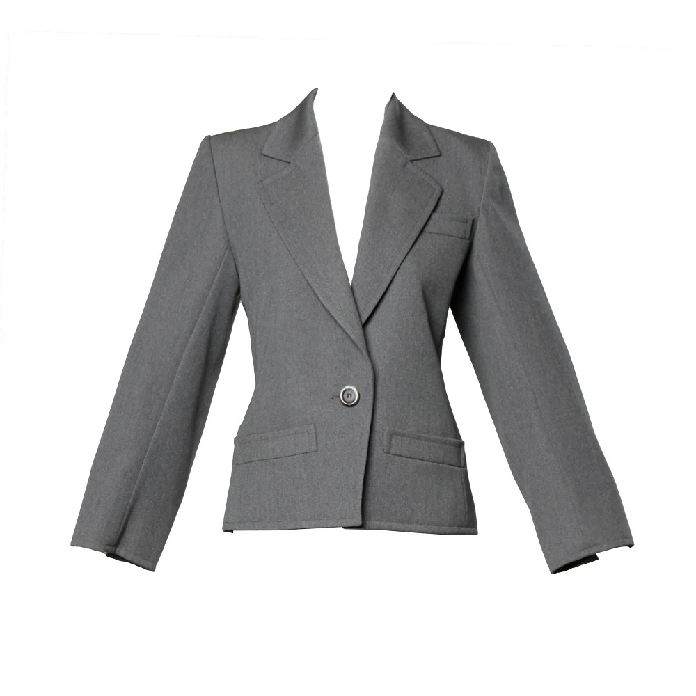 gray wool blazer