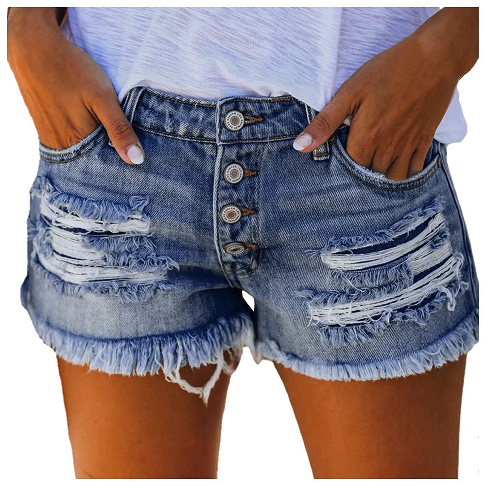 blue jean shorts