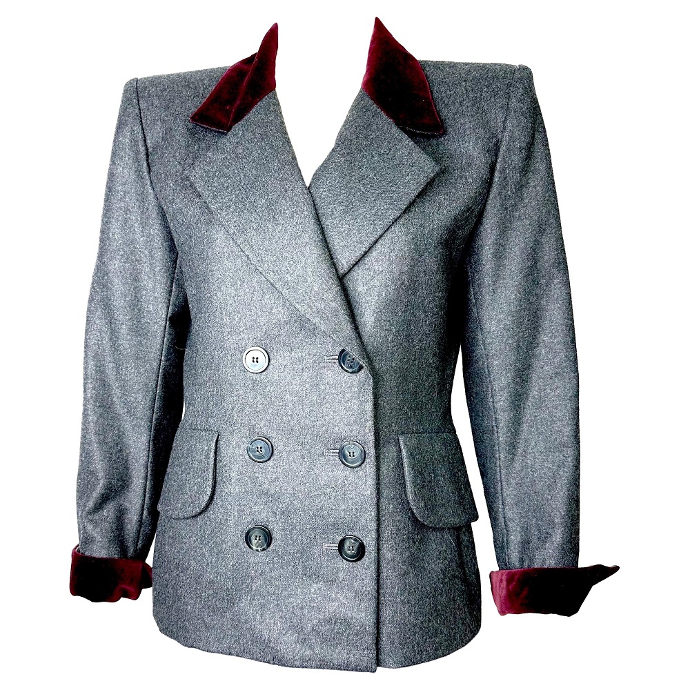 gray wool blazer