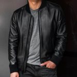 bomber jacket leather