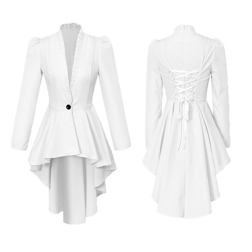 white long sleeve gown