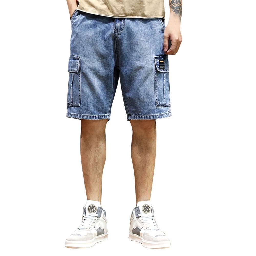 men jean shorts