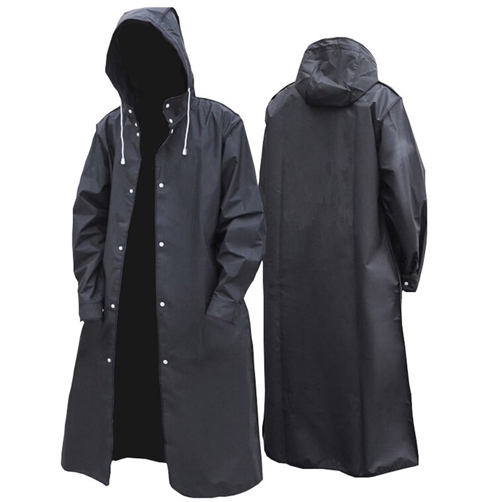 black rain jacket