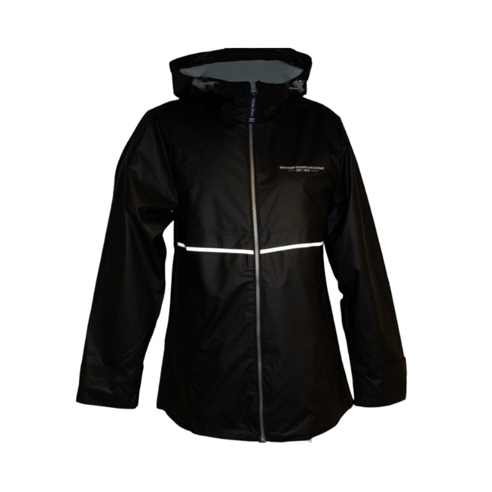 black rain jacket