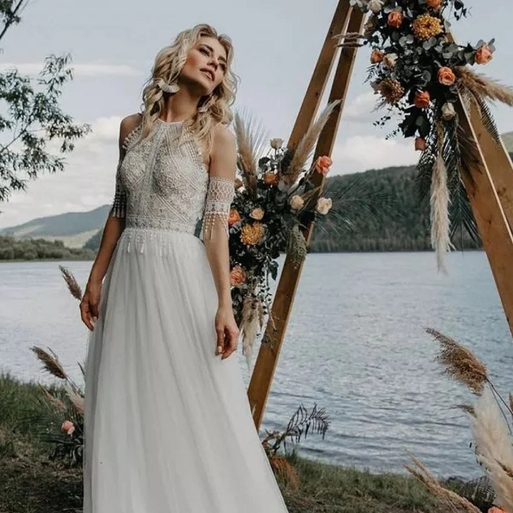 boho wedding gown