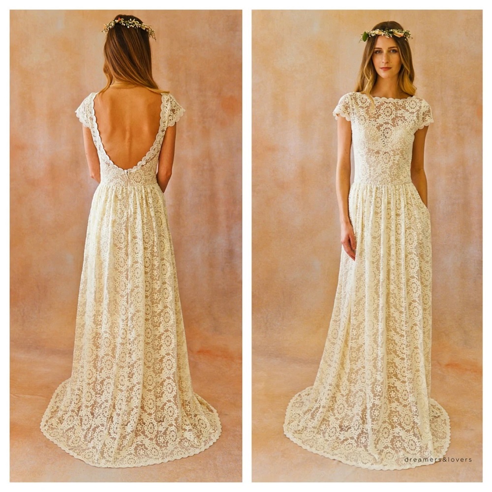boho wedding gown