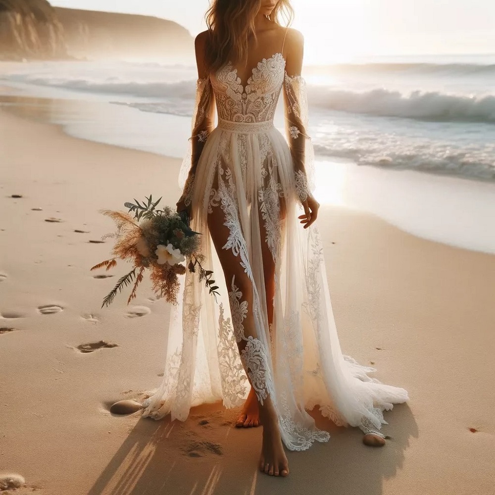 boho wedding gown