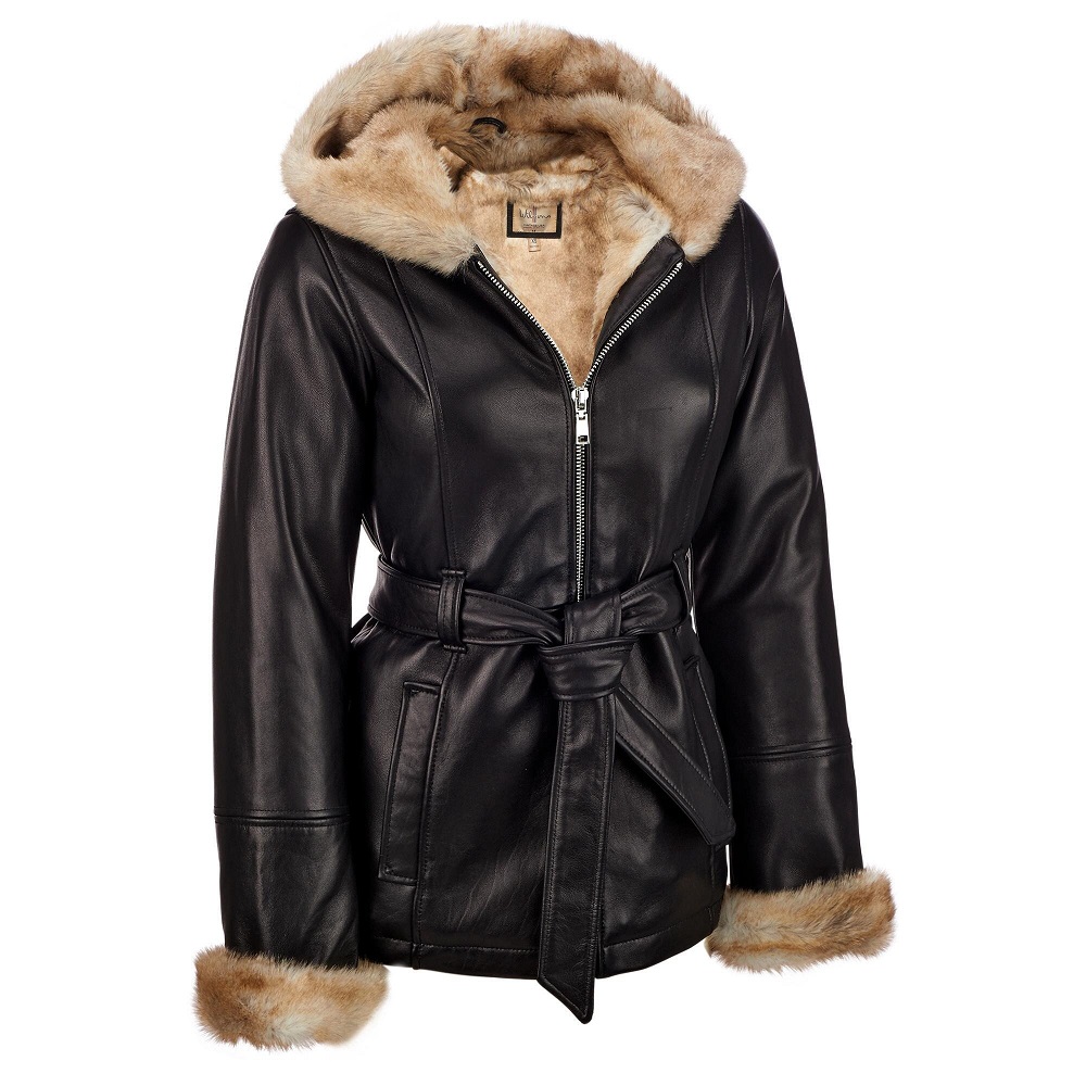 leather jacket with fur