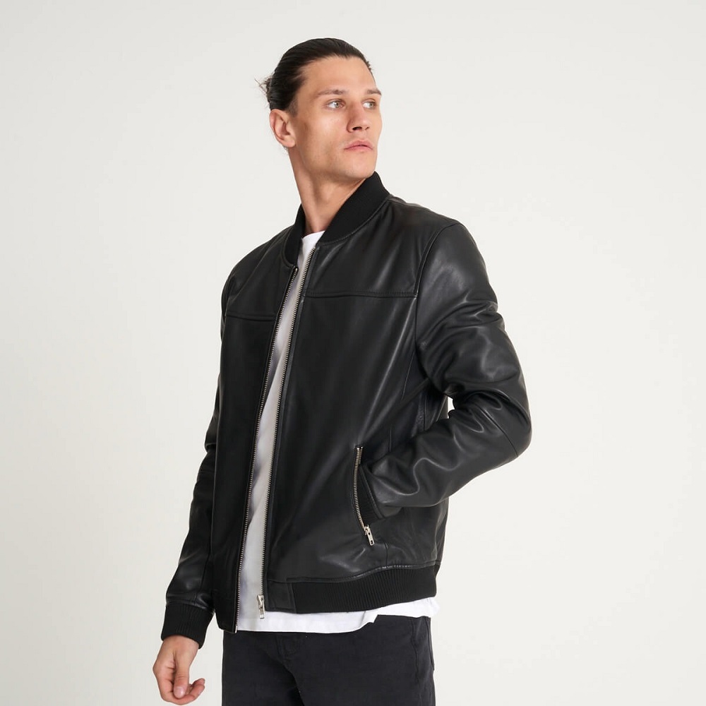 bomber jacket leather