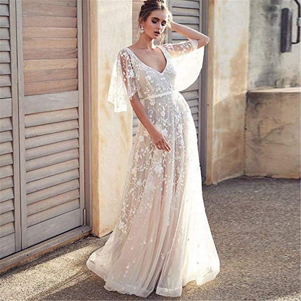 boho wedding gown