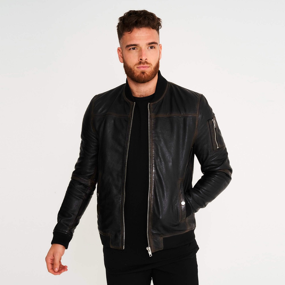 bomber jacket leather