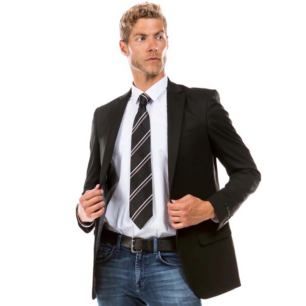 men blazer with jeans