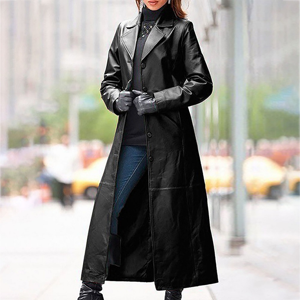black leather coat 