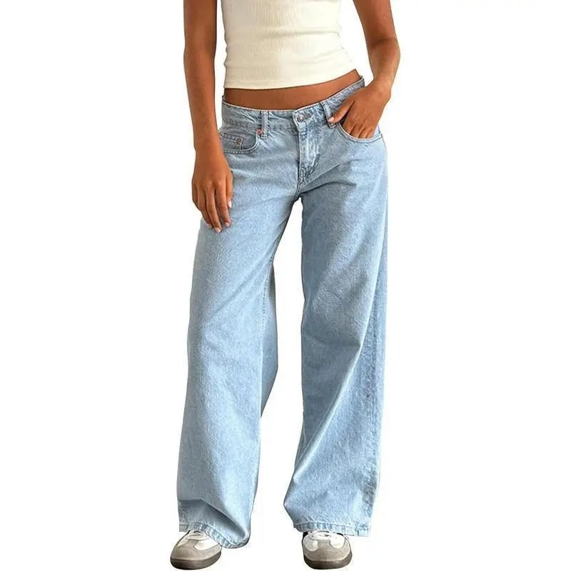 low rise straight jeans