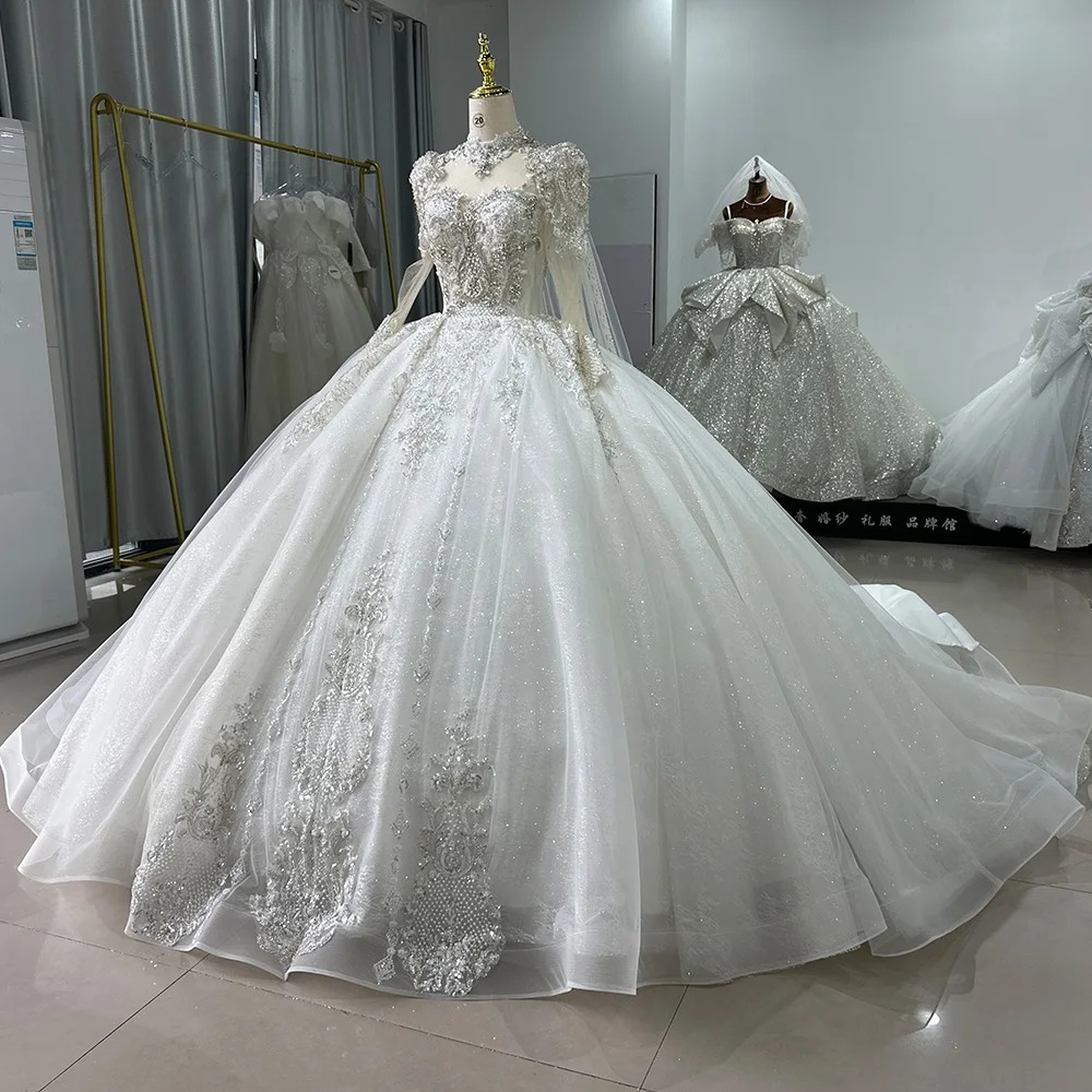 white ball gown wedding dress