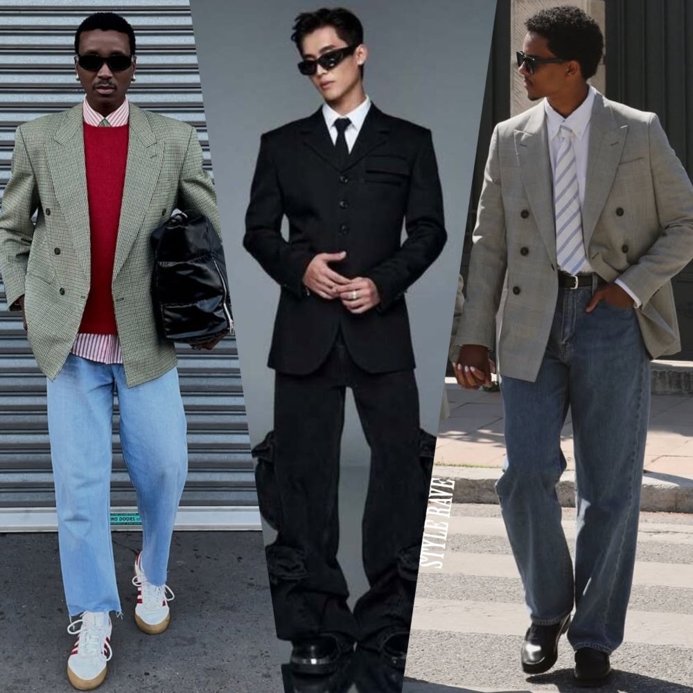 men blazer with jeans