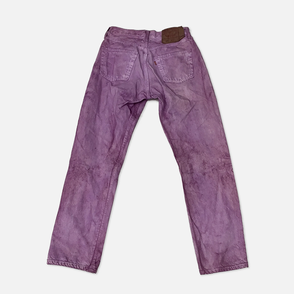 purple denim jeans