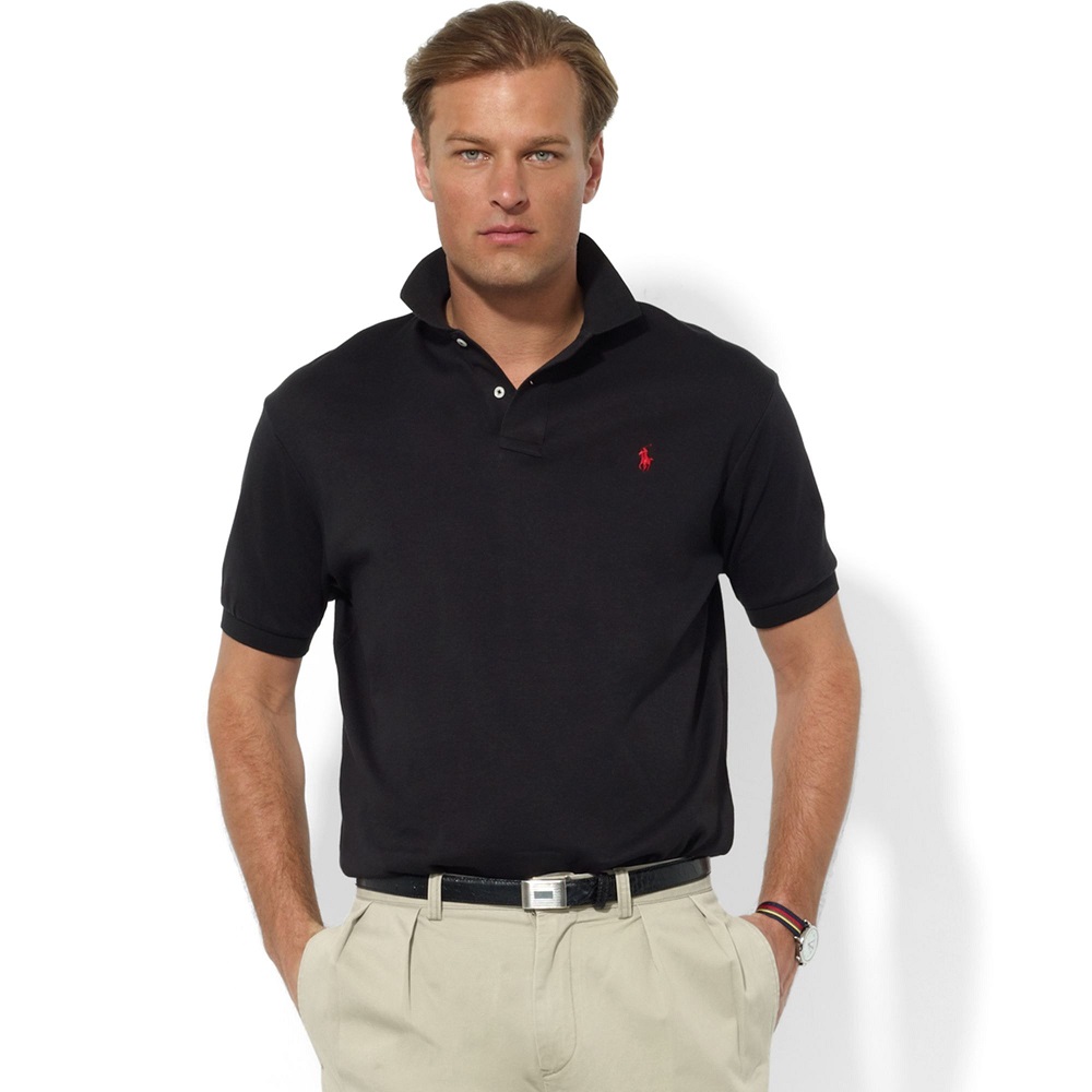 black polo shirts