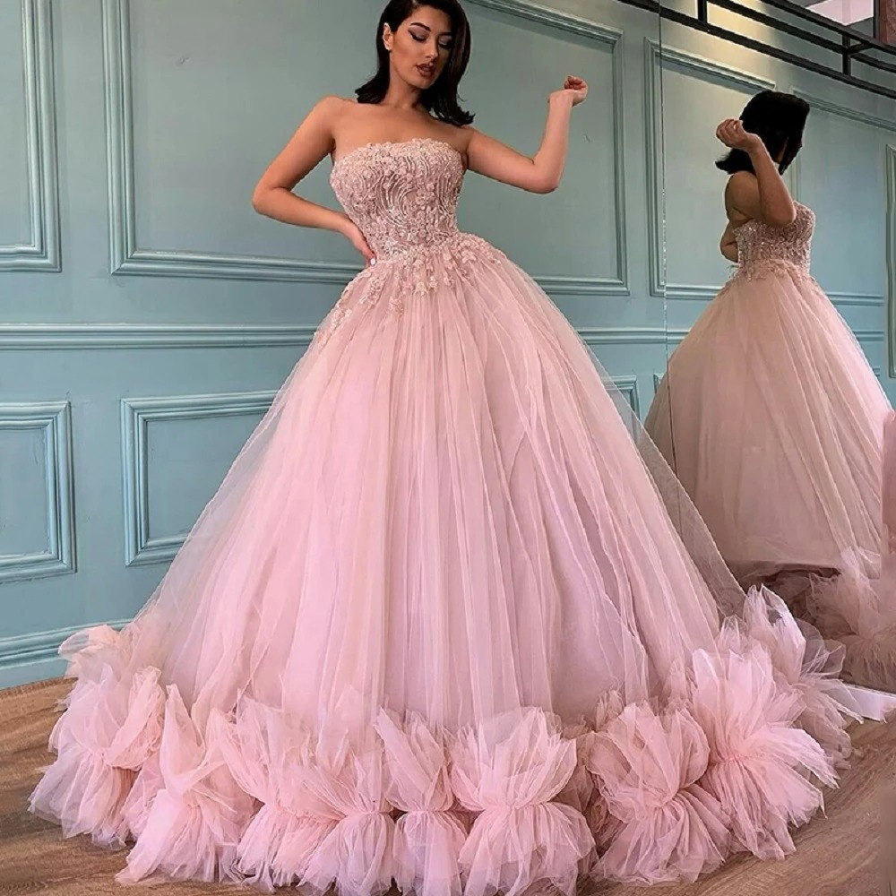 pink gown dress