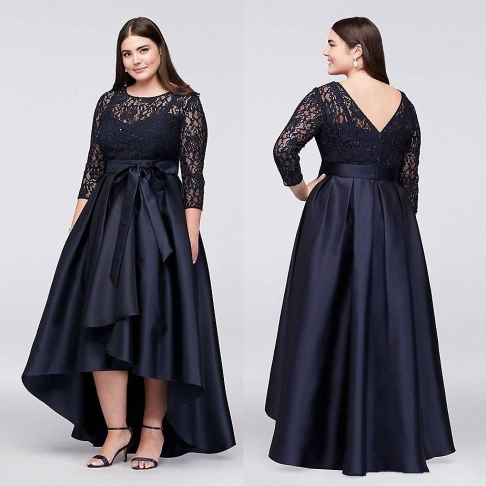 plus size black evening gown