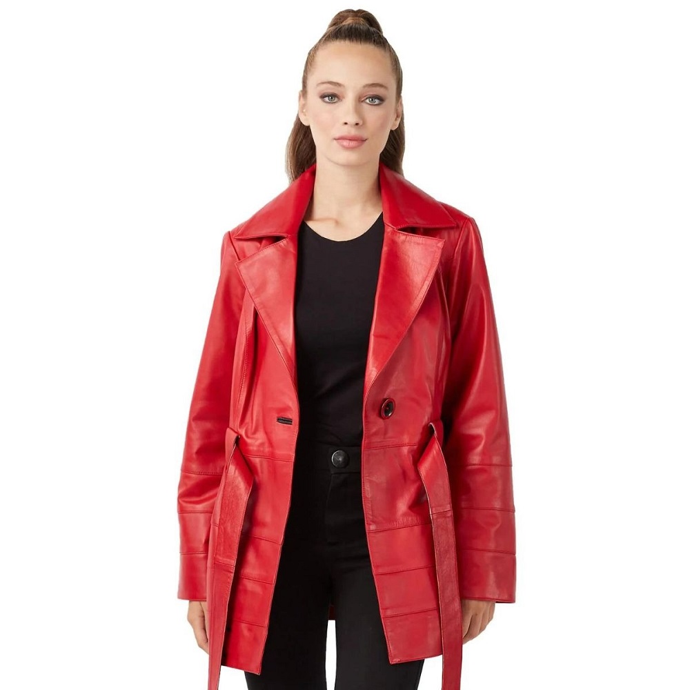 leather coat for women