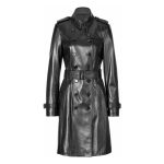 women's black trench coat