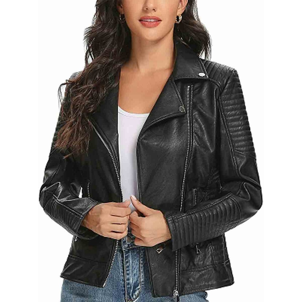 black leather coat 