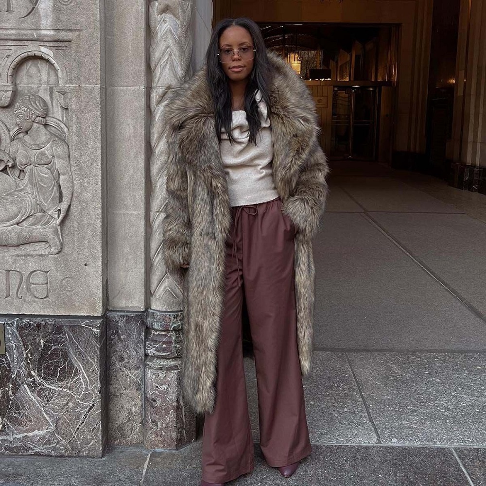 oversized fur coat