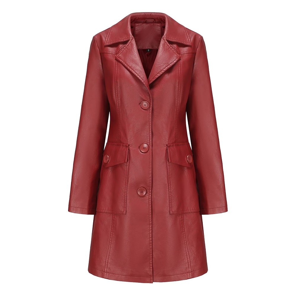 leather coat for women