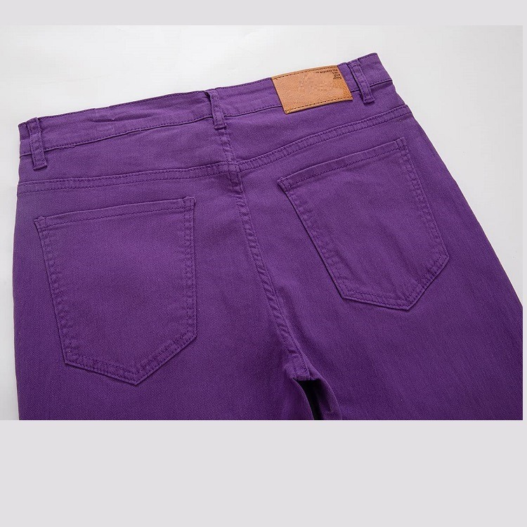 purple denim jeans