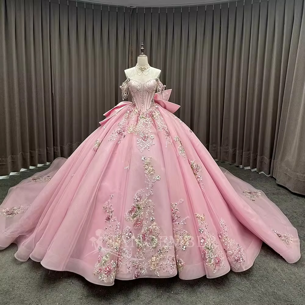 pink gown dress