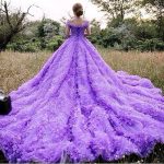 elegant purple ball gown