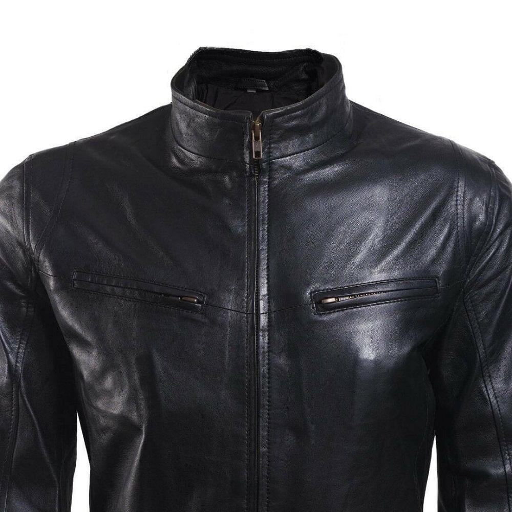 black leather jacket 