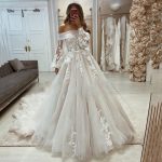 wedding gown with sleeves