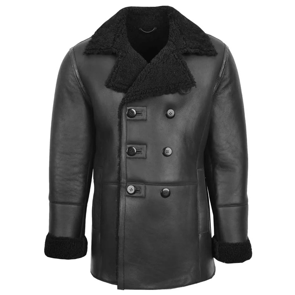 leather shearling coat